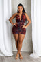 El Veneno Halter Mini Dress With Ring